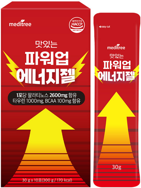 맛있는 파워업 에너지젤 아미노산 BCAA 타우린 팔라티노스, 없음, 1개