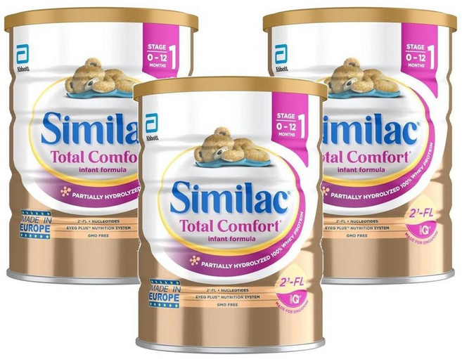 씨밀락 토탈 콤포트 인펀트 포뮬러 1단계 유아 분유 820g, 3개