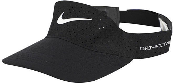 나이키 DRI-FIT ADV ACE VISOR 헬스 운동 러닝 TENNIS 배드민턴 골프 바이저 햇빛 방지 모자, black, 1개