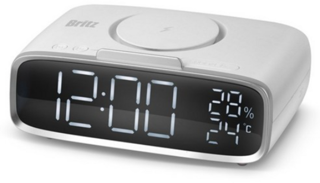 브리츠 무선충전 탁상용 알람시계 무드등 스피커 BZ-Q230K, BZ-Q230K(알람시계 스피커)