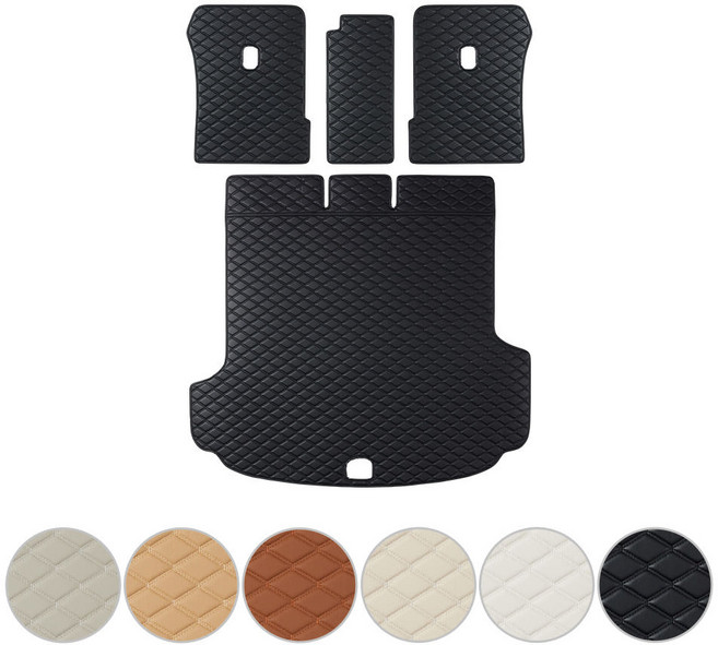 메이튼 쉐보레 전용 제뉴인 더블 퀼팅 트렁크매트 세트 일체형, 브라운, 트랙스 크로스오버 (23년3월~)GD111