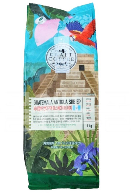피코크 과테말라 안티구아 에스에이치비 이피, 1kg, 2개, 1kg, 홀빈(분쇄안함)