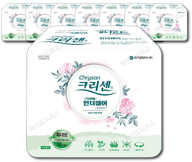 크리센 성인용 팬티기저귀 프리미엄 언더웨어, 10개입, 8개, 특대형