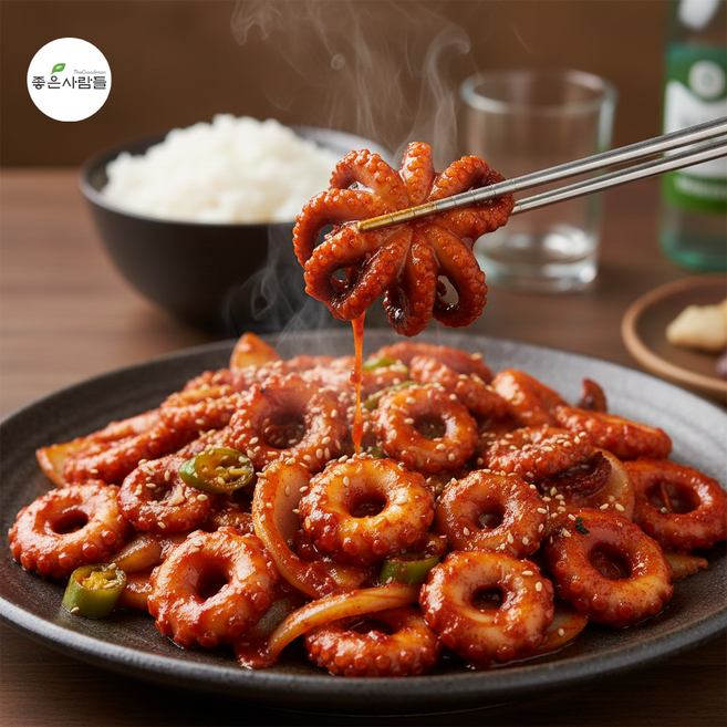 쭈꾸미볶음 양념 주꾸미 볶음 밀키트 맛있게 매운 동두천 600g, 1박스, 약간 매운맛