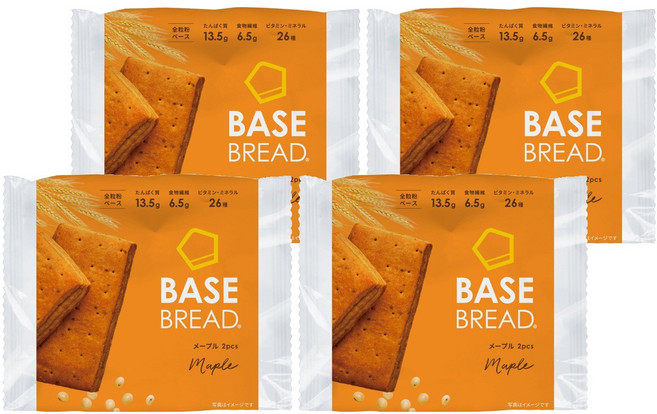 베이스푸드 베이스 브레드 메이플 2개입 390g, 4개