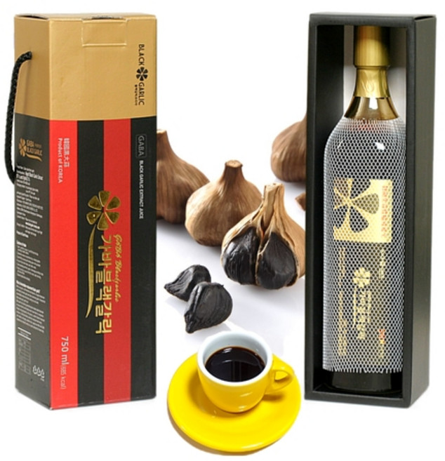 흑마늘 엑기스 가바블랙갈릭 750ml / 국내산 마늘 편백나무 100일 숙성 발효진액 흑마늘즙 (사은품 5스틱), 1개