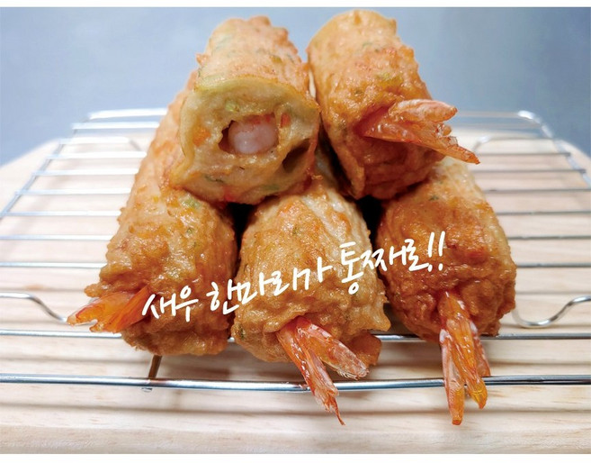 동그랑프리미엄수제핫바 통새우(120g x 4개입) 우리 가족 사이좋게 한 개씩, 4개, 120g