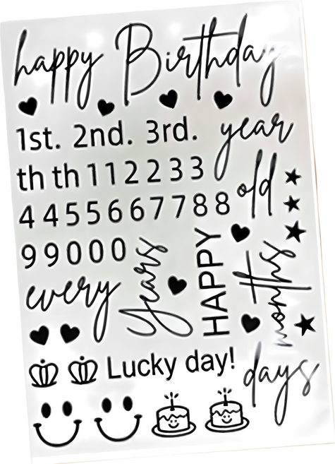 氣球派對多 波波球裝飾 焦糖數字 生日派對佈置 婚禮佈置 週歲氣球裝飾, 編號41【黑】生日收涎氣球貼紙１張