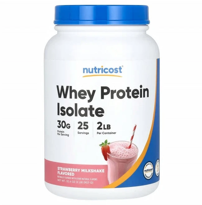 뉴트리코스트 분리유청단백질 딸기 밀크셰이크 907g(2lb) NCS-57159 - 쿠팡
