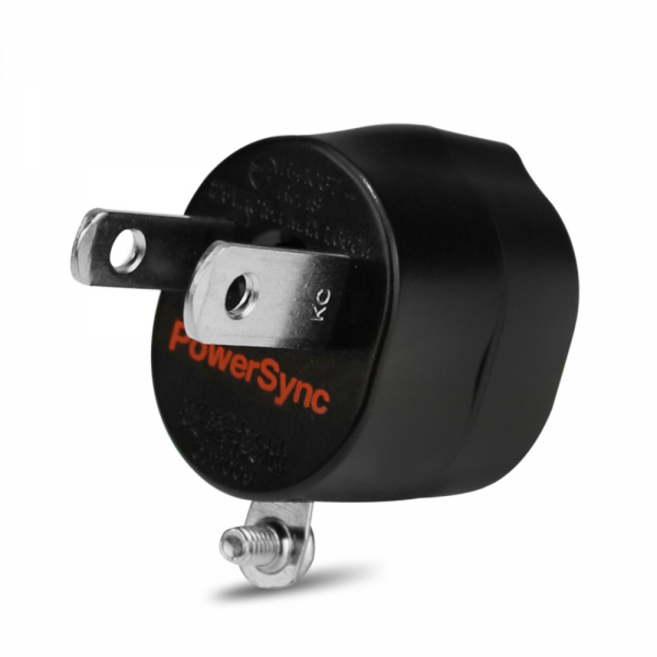PowerSync 3P轉2P電源轉接頭, 50cm, 黑色, 1個