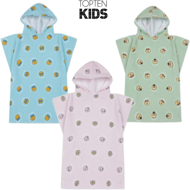 [매장 정품] 탑텐키즈 카카오 비치타올 후드 수영장 물놀이 해수욕장 필수템