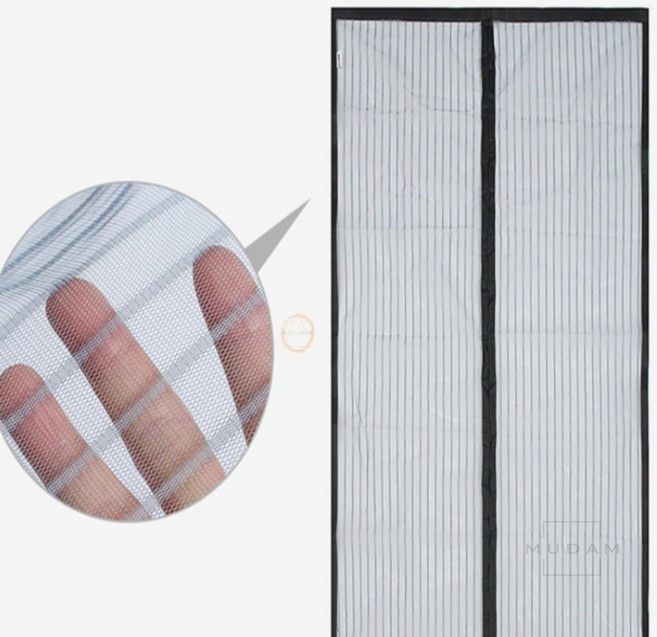 자석 문 모기장 90x210cm 그레이 출입구 도어 모기방지