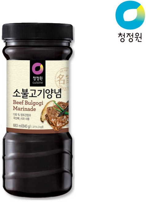 청정원 소불고기양념, 840g, 4개