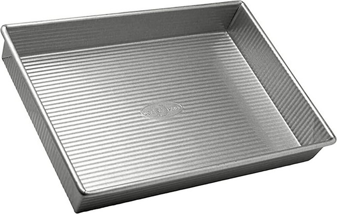 USA Pan Bakeware 직사각형 케이크 팬 22.9 x 33cm(9 13인치) 논스틱 및 퀵 릴리즈 코팅 알루미늄 스틸로 미국에서 제작