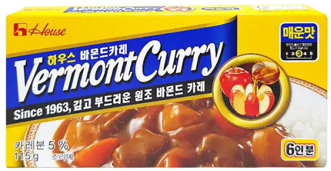 하우스 바몬드카레 매운맛 115g x10입 일본카레 루카레 고형카레 진한맛, 1개