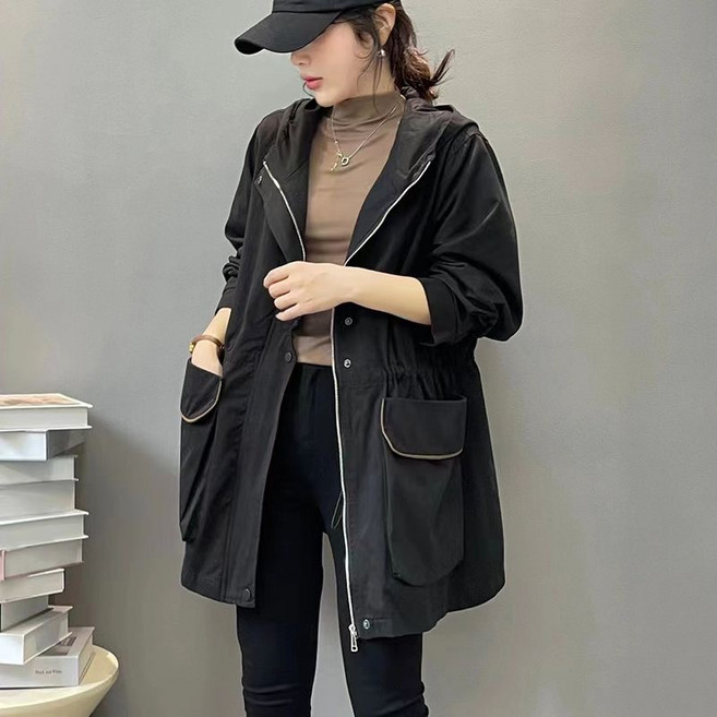 쩐쿠 여성 캐주얼 집업 후드 자켓 K0270