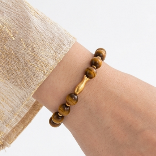 울창울창 호안석 원석 물고기 행운 팔찌