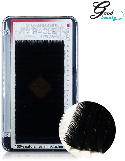 미라클 블랙 더블 플랫래쉬 땅콩 플랫모 J컬 R컬 C컬 D컬(CC컬) 속눈썹 연장 재료, 10mm, 0.15, 1개