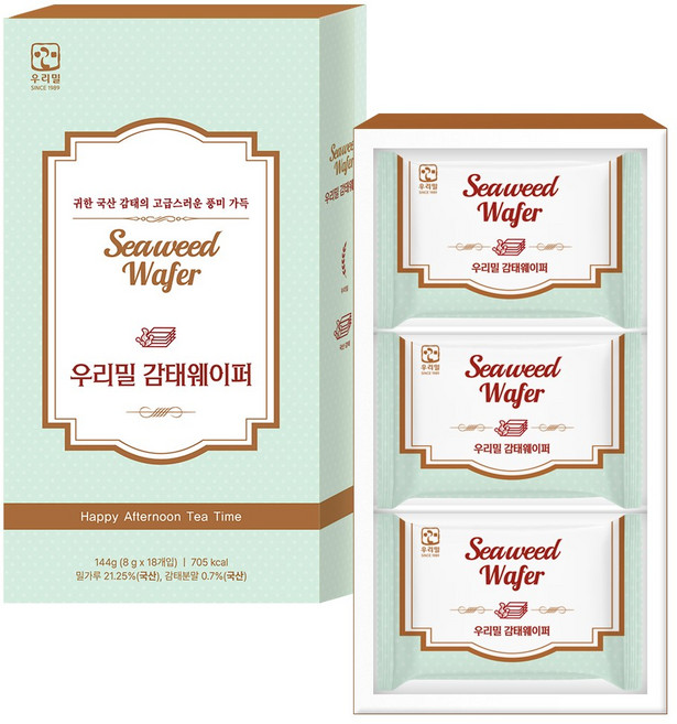 우리밀 감태웨이퍼 선물세트 쇼핑백포함, 1세트
