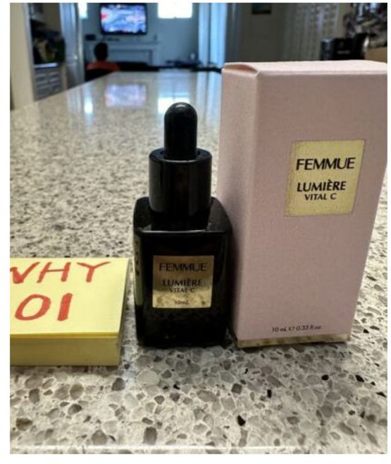 화이트닝 크림 착색 톤업 FEMMUE Lumiere Vital C Face 세럼 브라이트닝 .33 온스(1온스=약30g) /10mL EXP6/2026 여행용 SZ, 화이트닝 크림 착색 톤업 FEMMUE Lumiere V