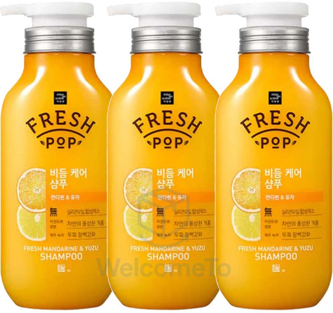 프레시팝 만다린유자 비듬 케어 샴푸 만다린 앤 유자, 500ml, 3개