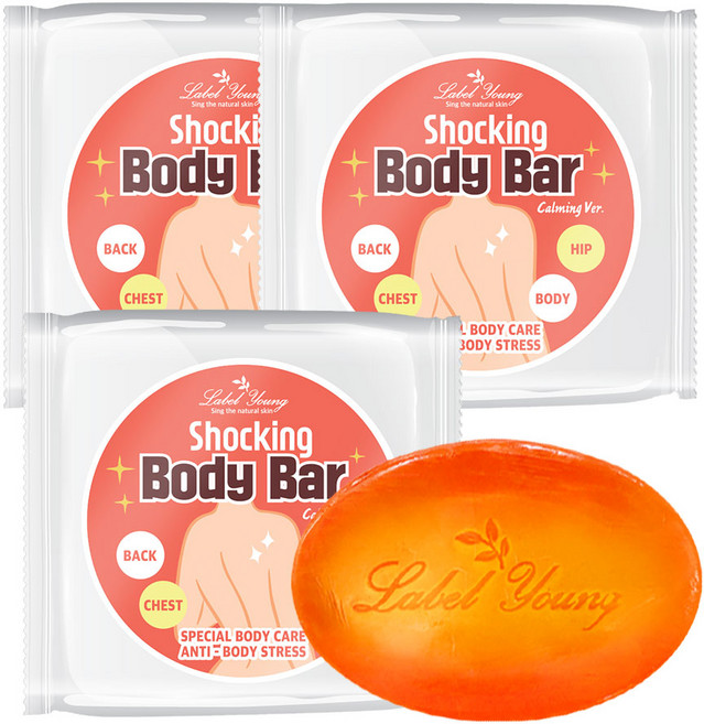 [라벨영] 바디결점케어 생크림거품 쇼킹바디바 카밍버전, 100g, 3개