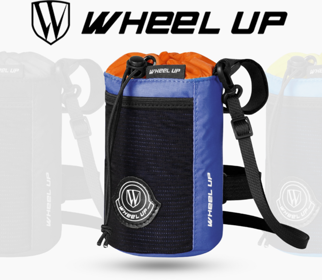 휠업 스템백 미니벨로 픽시 로드 자전거 핸들바 물통 브롬톤 가방 1L 네이비