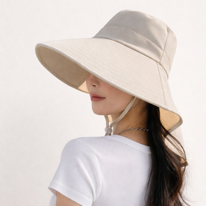뒷목까지 가려주는 자외선차단 가벼운 모자