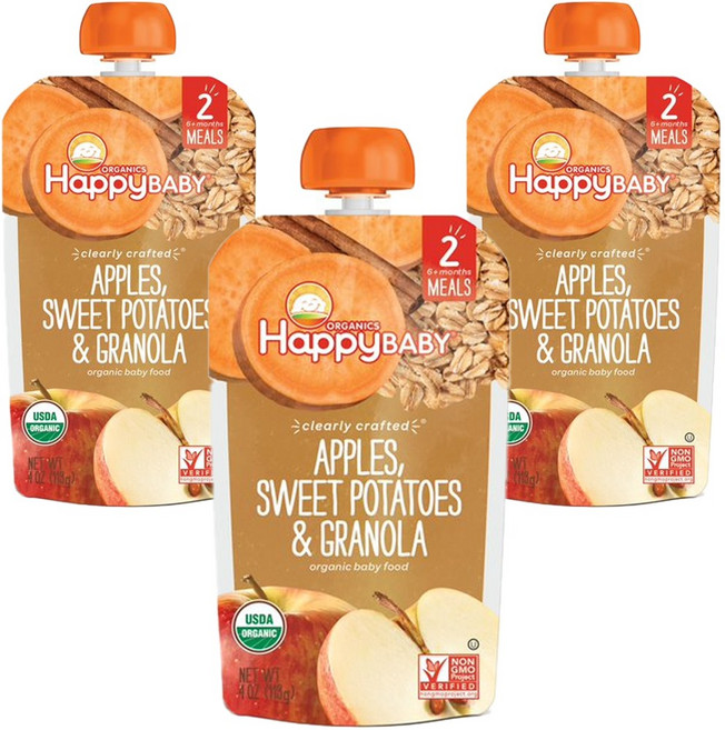 해피베이비 클리어리 크래프티드 어린이 스무디 113g, 3개