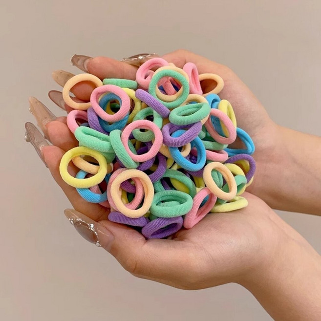 毛巾圈 厚磅 小筒裝 不咬髮 綁髮橡皮筋 髮圈 編髮 幼稚園髮圈 小孩髮圈