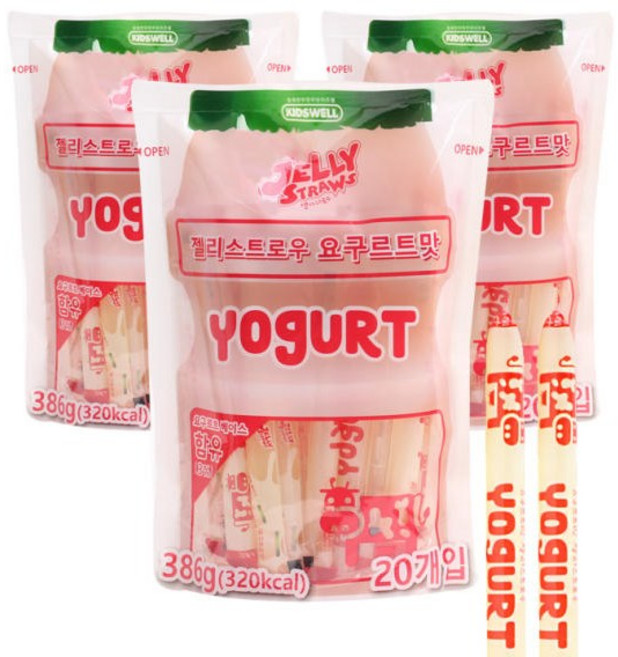젤리스트로우 요구르트 20입 (2봉/4봉), 젤리스트로우 요거트플러스x2봉