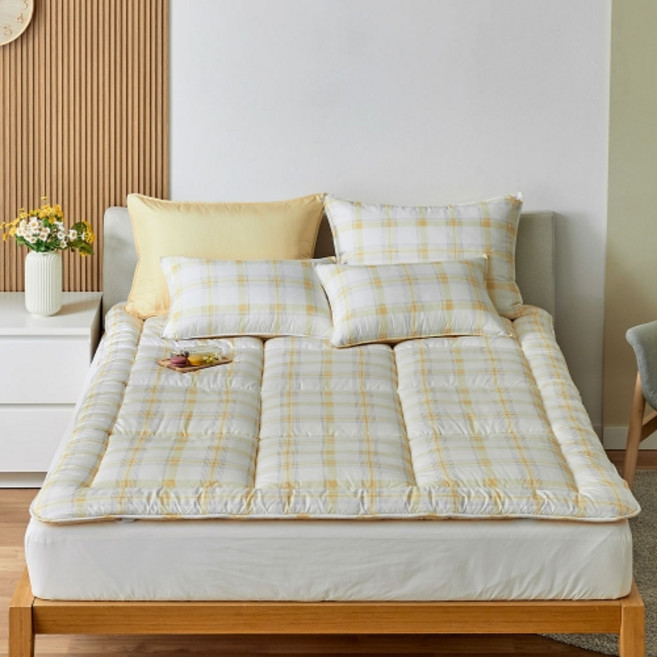 모던하우스분당점 스웰)샤브레 알러지케어 퀸토퍼 옐로우150*200, 상세 설명 참조