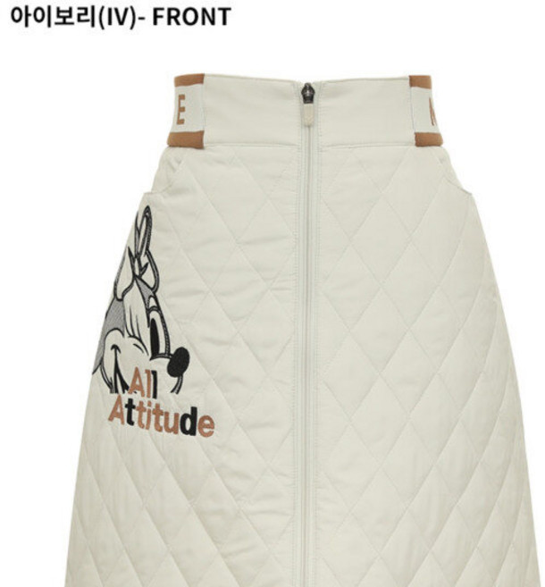 디즈니골프 여성 지퍼 포인트 아트웍 퀼팅 스커트 큐롯 (DO4LCR030)_US