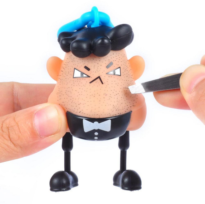 Fidget Toys 털뽑는인형 수염뽑기인형 털뽑기장난감 스트레스해소 가방키링 강박증완화, Master, 1개