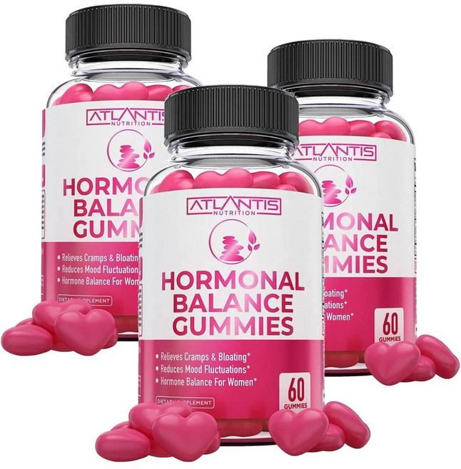 아틀란티스 뉴트리션 여성용 호르몬 밸런스 구미 Atlantis Nutrition Hormonal Balance Gummies, 3개