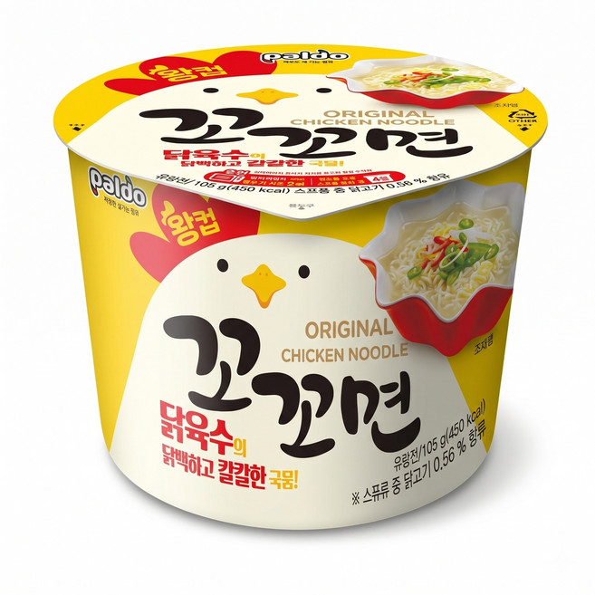 5위 - 큰컵라면 팔도 꼬꼬면 105g 16개
