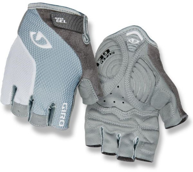 Giro Strada Massa SG 여성 반장갑 반손가락 장갑 글러브 바이크 자전거 로드 사이클링, Titanium/Grey/White, Medium, 1개