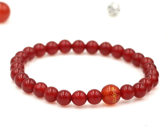 에르모사제이 젬스톤 G010_레드마노-평안부 염주 팔찌