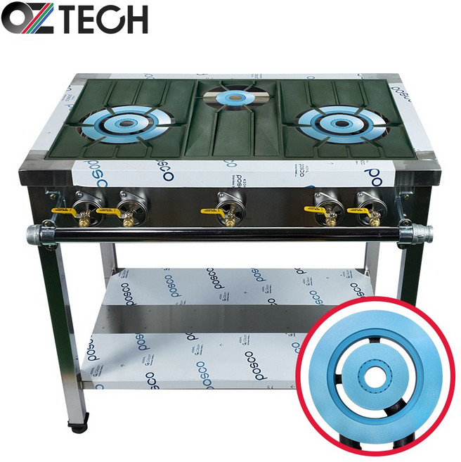 오즈테크 업소용가스렌지 일반상판 900렌지 22-11화구 2세대 세라믹 간택기 간데기, LNG, 높은/0.8t