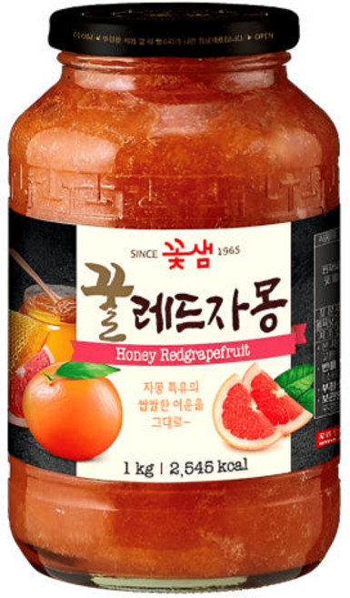 꽃샘 꿀 레드자몽차, 1kg, 8개