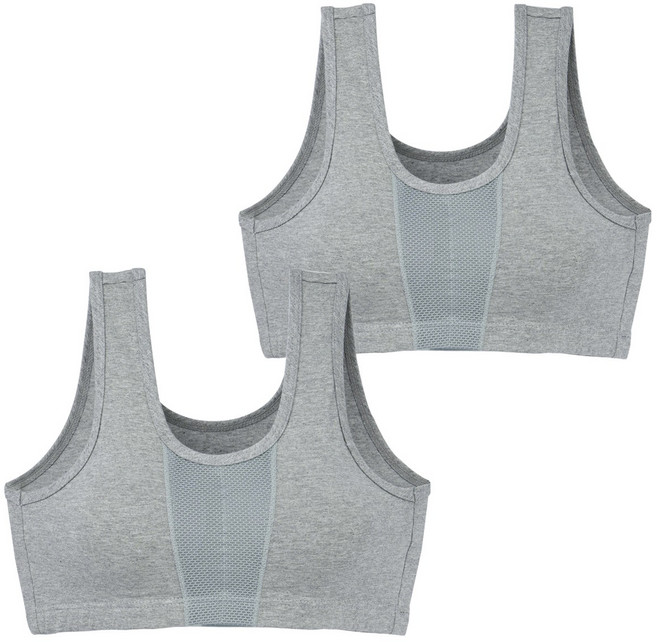 크리비아 면스판 노와이어 스포츠 탑브라 2종세트 1674