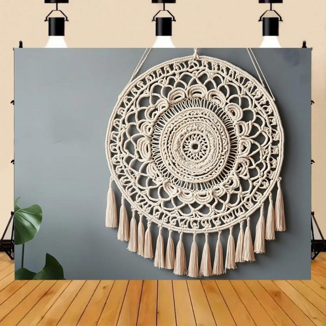 보헤미안 마크람 벽 캔버스 꽃무늬와 적 패턴이 복잡한 인쇄 폴리에스테르 뒷면, 02 210x300cm, 1. 멀티