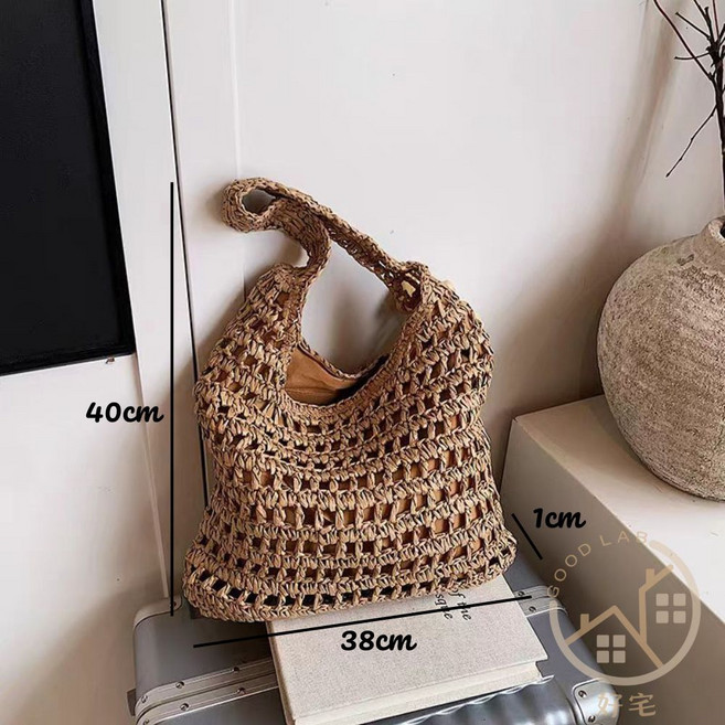 Good Lab 草編單肩托特包 簍空編織設計 輕量休閒女包