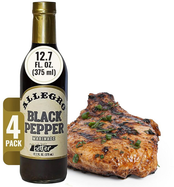 알레그로 - 마리네이트 에브리씽 마리네이드 | 고기와 채소를 위한 완벽한 마리네이드 | 그릴 로스팅 및 요리를 위한 마리네이드 | 코셔 & 글루텐 프리 | 12.7온스 (4팩), ALLEGRO - The Marinate Everyth