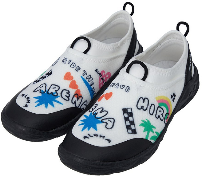 아레나 A4AC1OS91 WHT ARENA x HIRO 아동 드로잉 아쿠아슈즈
