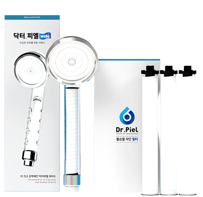 닥터피엘 와이드 샤워기, 1개, 닥터피엘 와이드 필터 샤워기 + 1차 필터 3p 세트