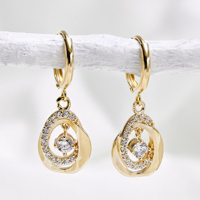 주리에떼 여성용 14K/18K 원터치링+도금 펜던트 비앙카 귀걸이