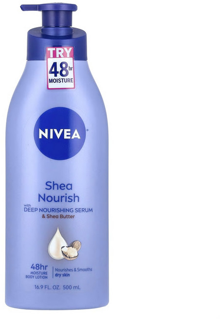 니베아 Shea 너리시 바디 로션 500ml(16.9fl oz) NIV-01243, 1개, 500ml