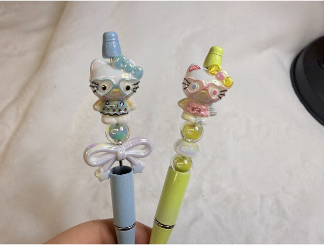 볼펜꾸미기 볼꾸 완제품 동대문 안경키티 파츠 소품 선물, 민트, 1개