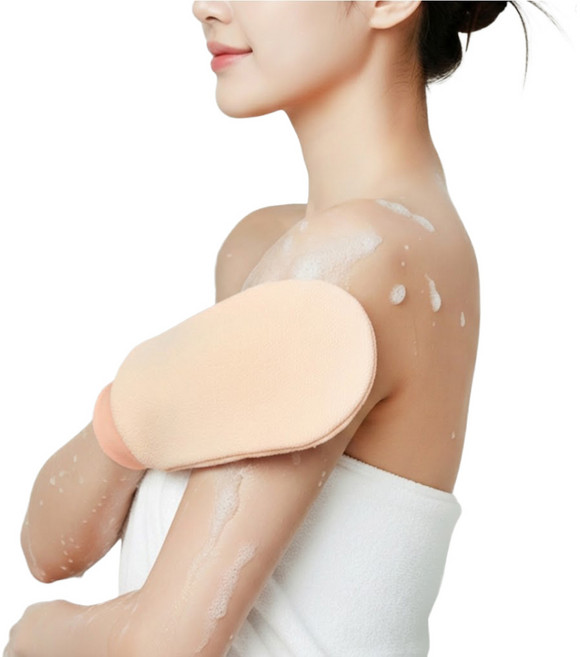 스탠다드엔 2세대 때밀이 타올 때타올 샤워타올, 1세트, 2개입, 소프트(부드러운 저자극), 피치